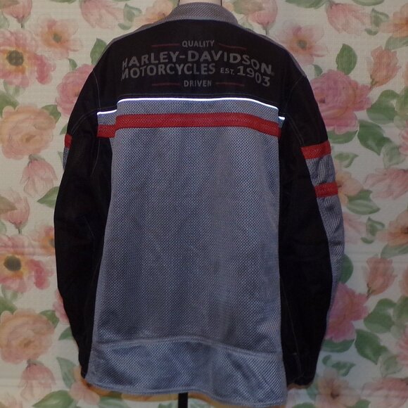 Harley Davidson Diffusion Color blocked Mesh Riding Jacket - Picture 3 of 7